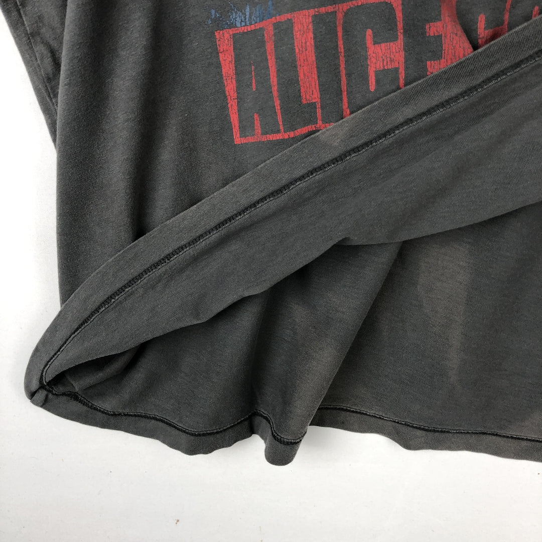 Alice Cooper Skull Pattern Band T-Shirt (Men's XL equivalent) cotton Charcoal Vintage Second Hand