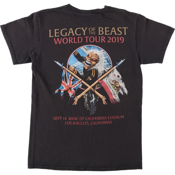 DELTA PRO WEIGHT IRON MAIDEN Band T-Shirt (Men's Size S) cotton black type Vintage Second Hand