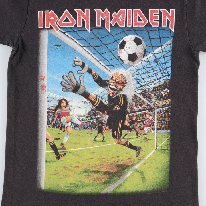 DELTA PRO WEIGHT IRON MAIDEN Band T-Shirt (Men's Size S) cotton black type Vintage Second Hand