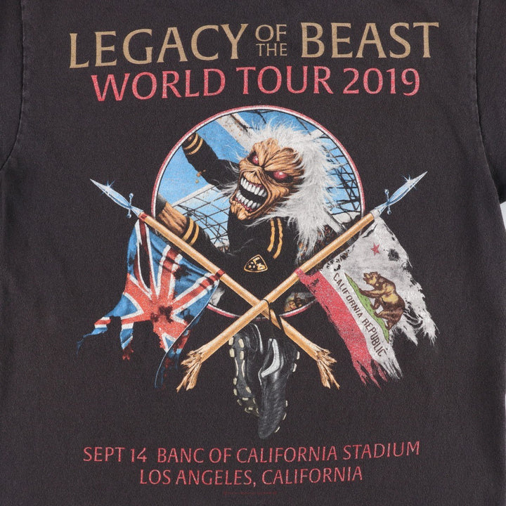 DELTA PRO WEIGHT IRON MAIDEN Band T-Shirt (Men's Size S) cotton black type Vintage Second Hand