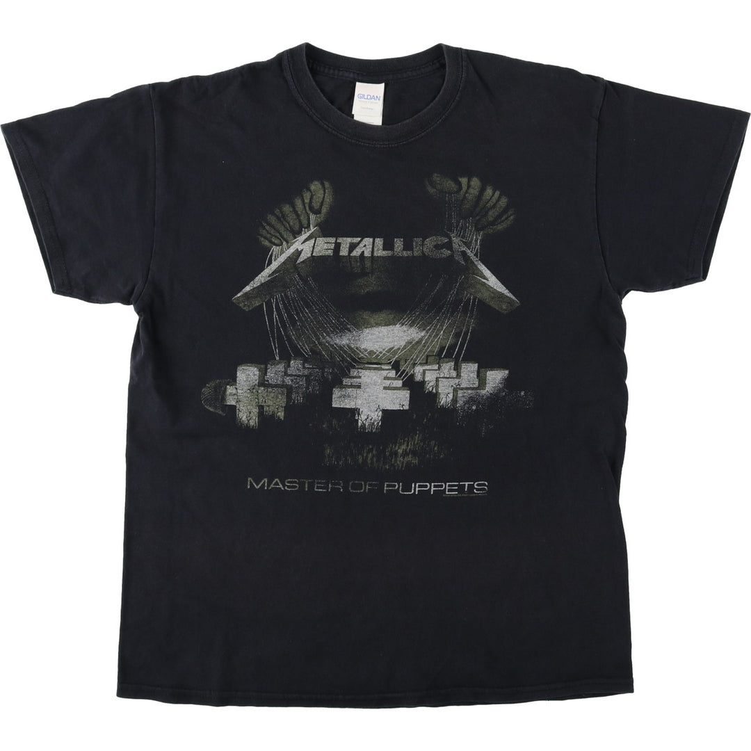 Gildan Heavy Cotton Metallica Band T-Shirt (Men's Size M) cotton black type Vintage Second Hand