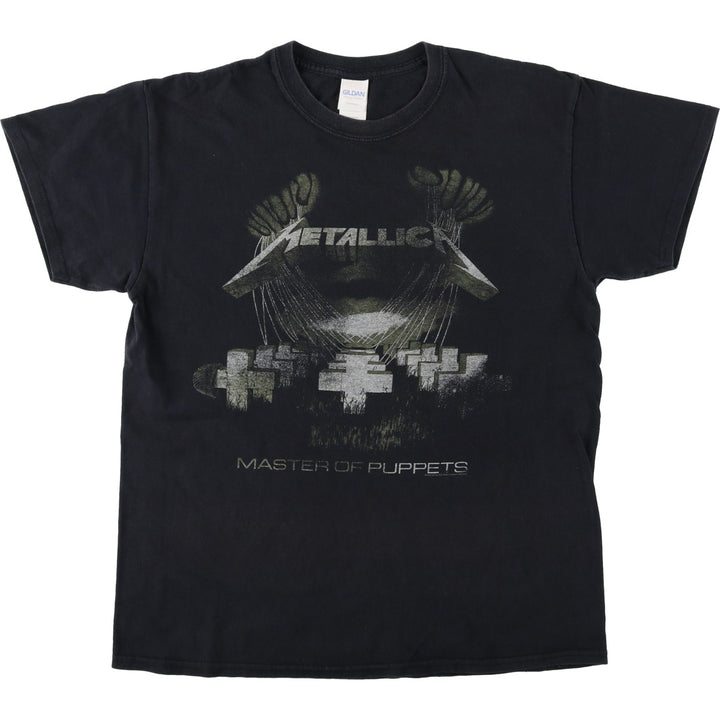 Gildan Heavy Cotton Metallica Band T-Shirt (Men's Size M) cotton black type Vintage Second Hand