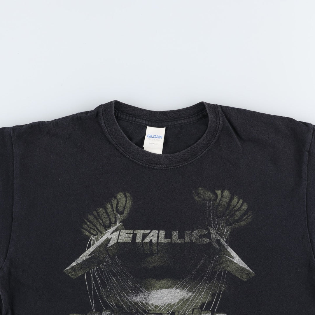 Gildan Heavy Cotton Metallica Band T-Shirt (Men's Size M) cotton black type Vintage Second Hand