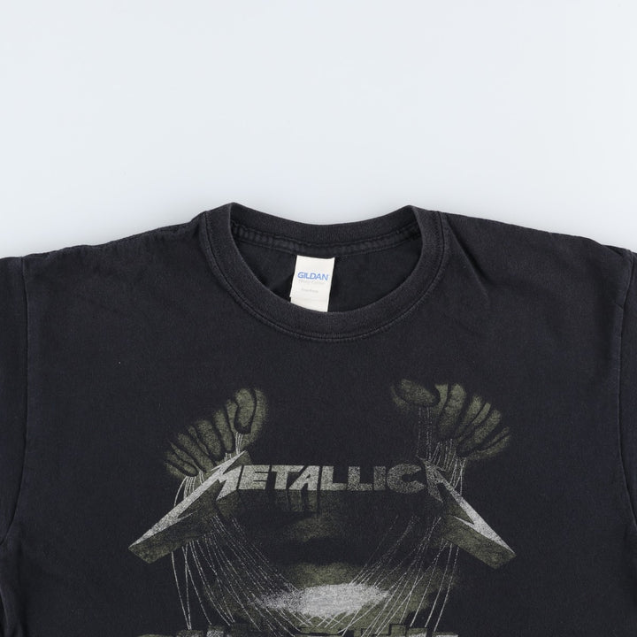 Gildan Heavy Cotton Metallica Band T-Shirt (Men's Size M) cotton black type Vintage Second Hand