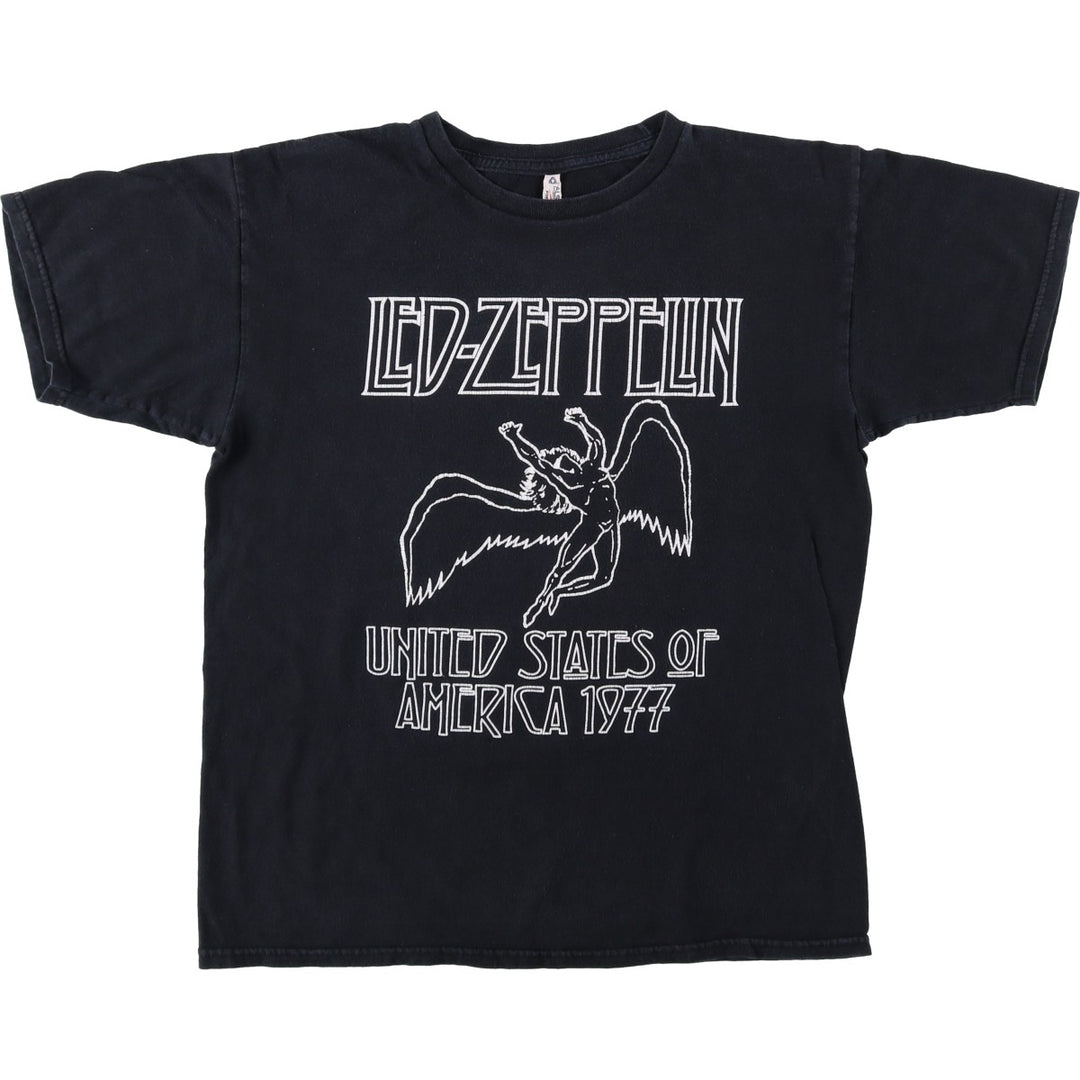 ALSTYLE LED ZEPPELIN Band T-shirt (Men's size M) cotton black type Vintage Second Hand