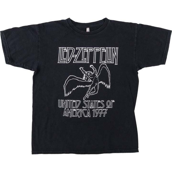 ALSTYLE LED ZEPPELIN Band T-shirt (Men's size M) cotton black type Vintage Second Hand