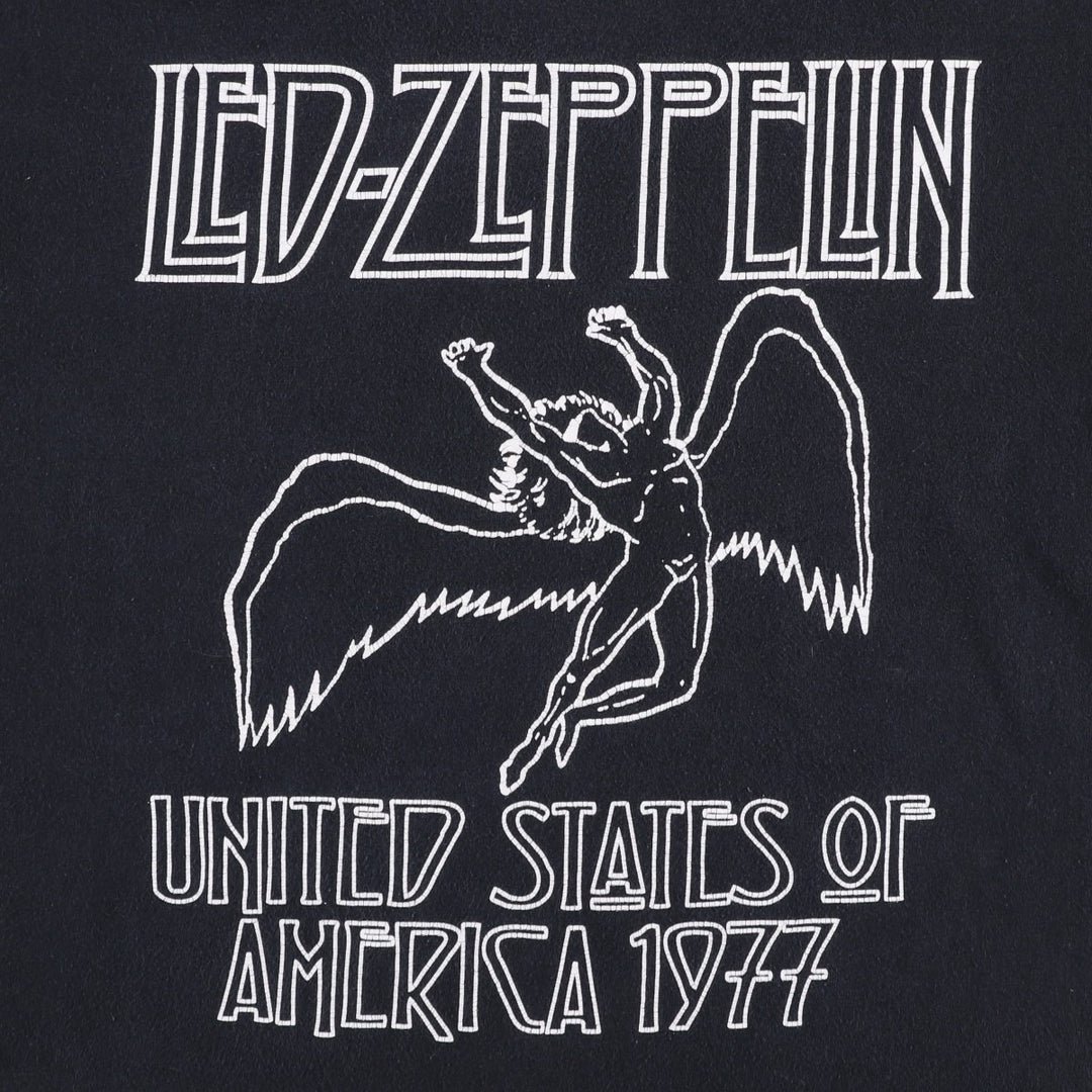 ALSTYLE LED ZEPPELIN Band T-shirt (Men's size M) cotton black type Vintage Second Hand