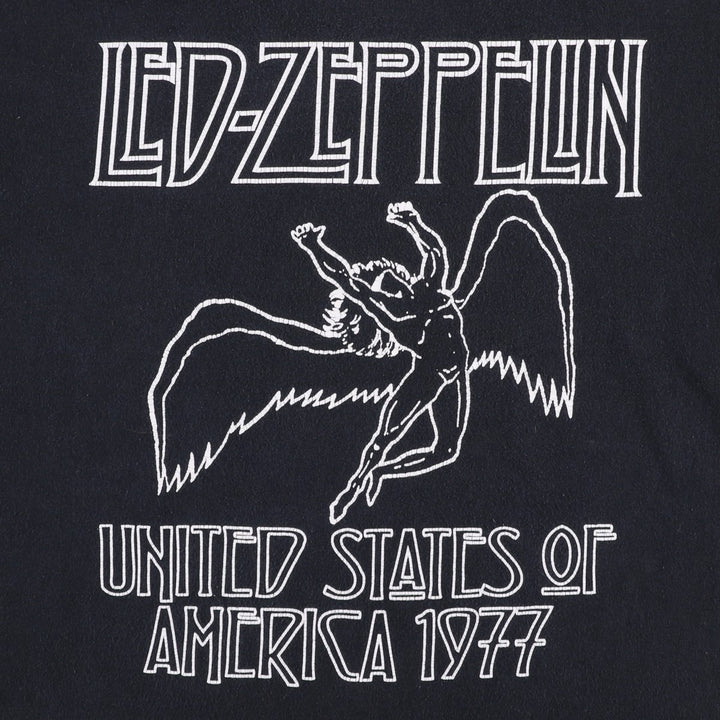 ALSTYLE LED ZEPPELIN Band T-shirt (Men's size M) cotton black type Vintage Second Hand