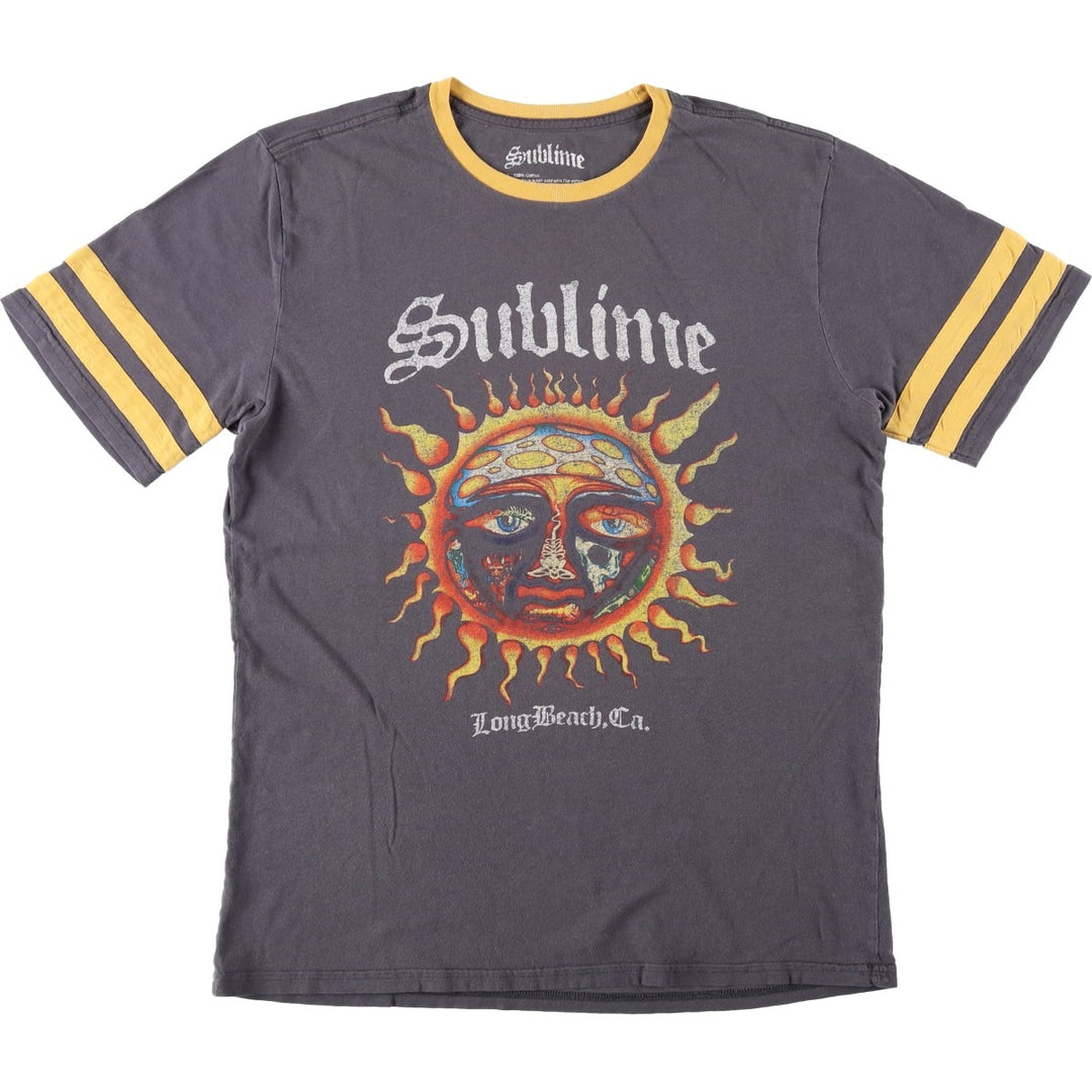SUBLIME Band T-shirt, Men's L size cotton gray type Vintage Second Hand