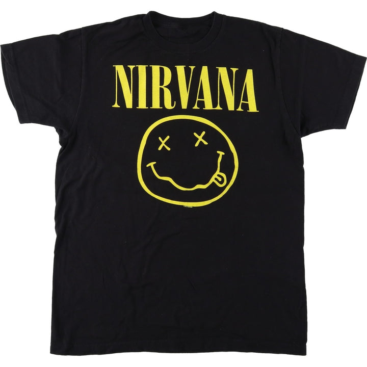 NIRVANA Nirvana Band T-shirt, Band T, Men's S size unclear black type Vintage Second Hand