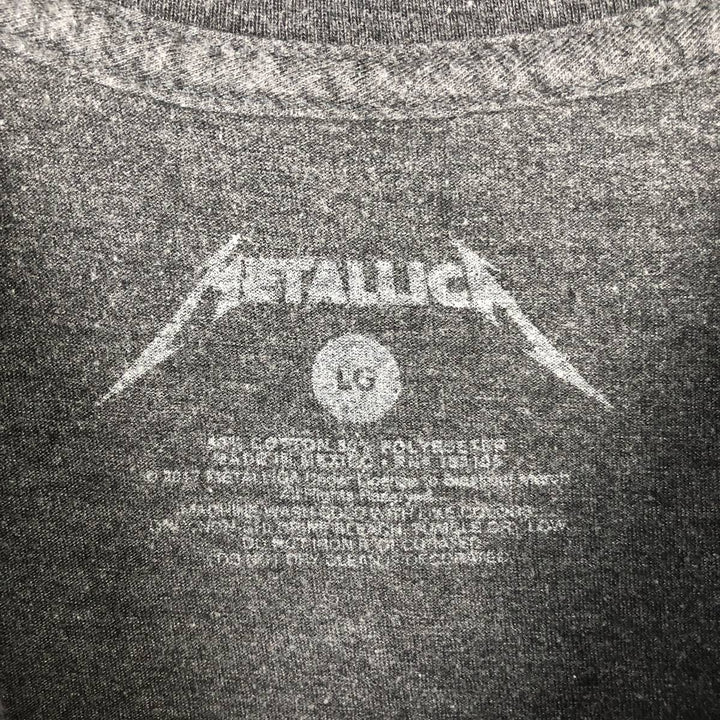 METALLICA Metallica Band T-shirt Band T Men's L size cotton Charcoal Vintage Second Hand
