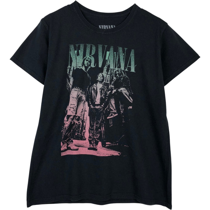 NIRVANA Nirvana Band T-shirt, Band T, Men's M size cotton black type Vintage Second Hand