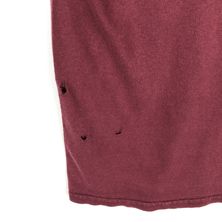 GUNS N' ROSES Guns N' Roses Floral Band T-Shirt Band Tee Men's M size unclear wine-red Vintage Second Hand