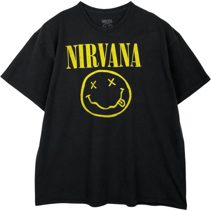 NIRVANA Nirvana Band T-shirt, Band T, Men's XL size cotton black type Vintage Second Hand