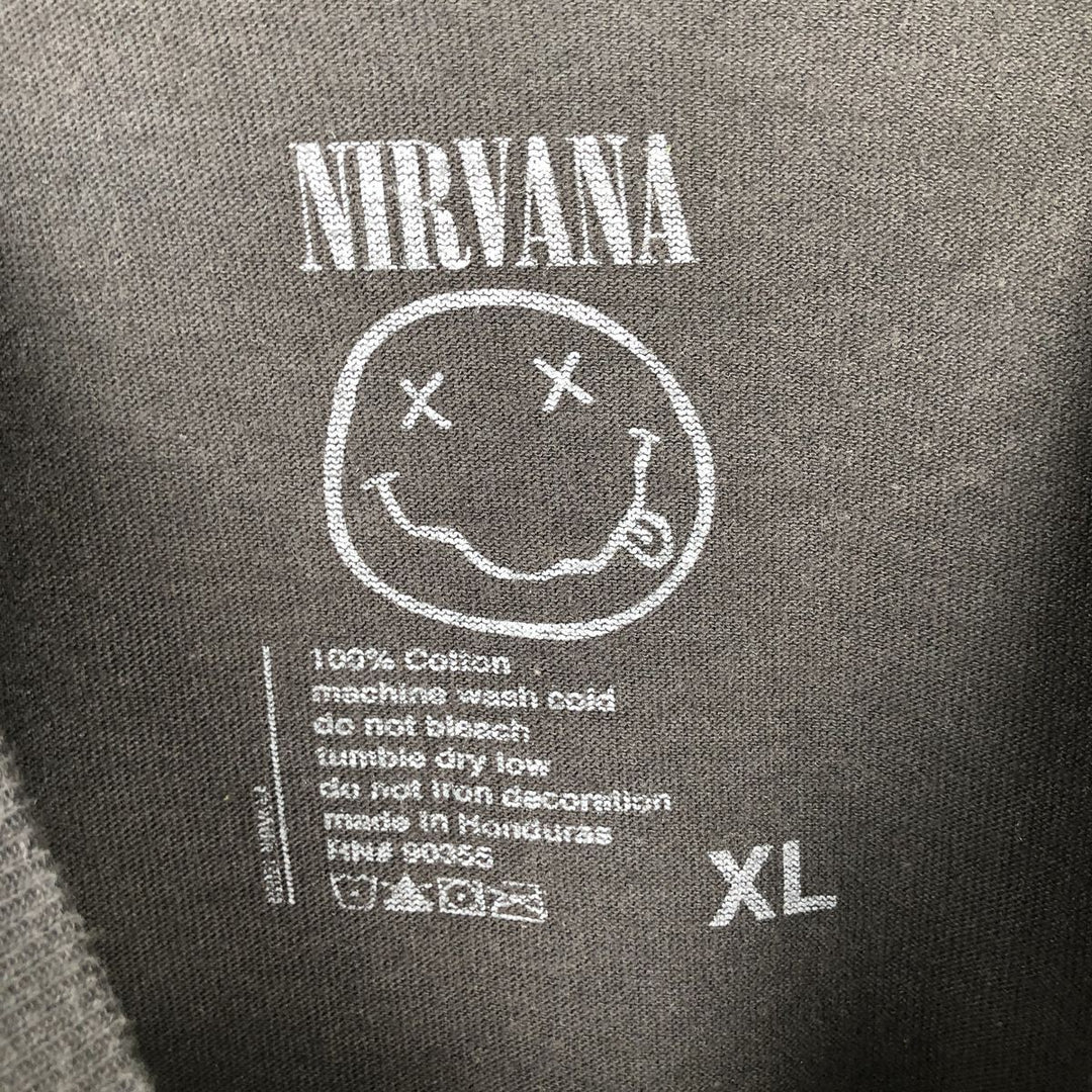 NIRVANA Nirvana Band T-shirt, Band T, Men's XL size cotton black type Vintage Second Hand