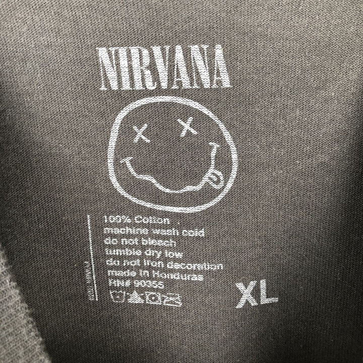 NIRVANA Nirvana Band T-shirt, Band T, Men's XL size cotton black type Vintage Second Hand