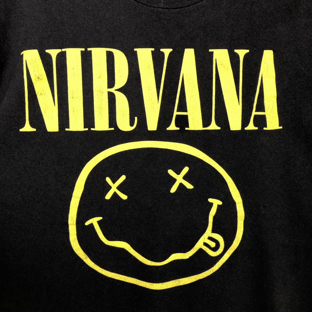 NIRVANA Nirvana Band T-shirt, Band T, Men's XL size cotton black type Vintage Second Hand