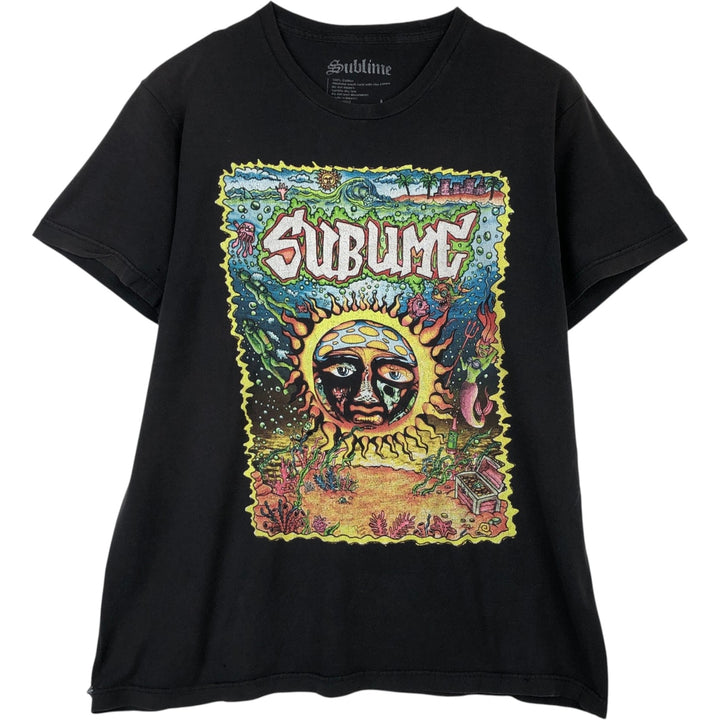 SUBLIME Band T-shirt, Men's L size cotton black type Vintage Second Hand