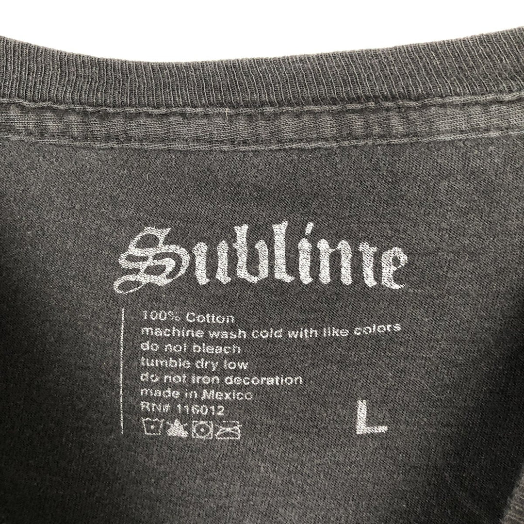 SUBLIME Band T-shirt, Men's L size cotton black type Vintage Second Hand