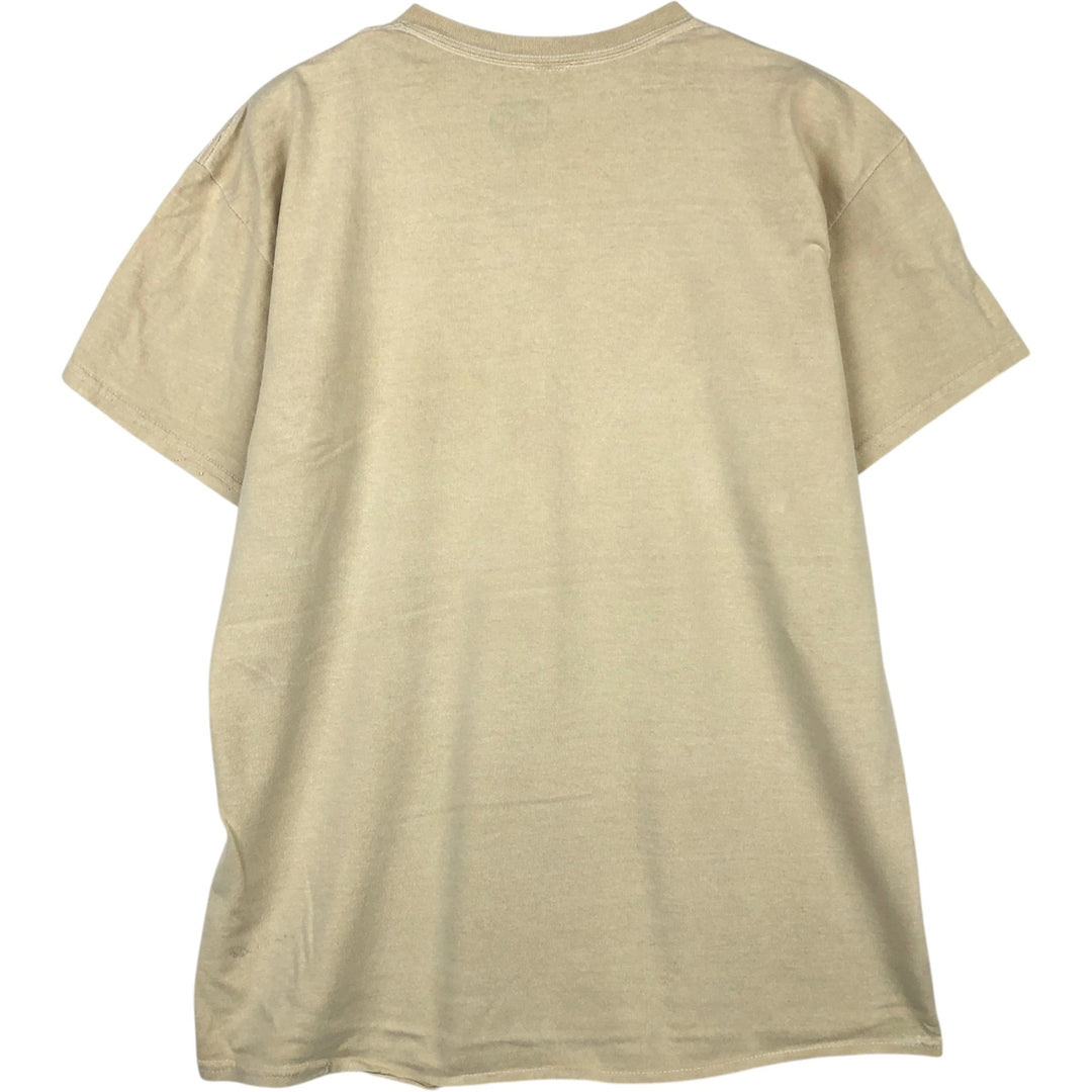 THE BEATLES Band T-shirt, Men's L size cotton Beige type Vintage Second Hand