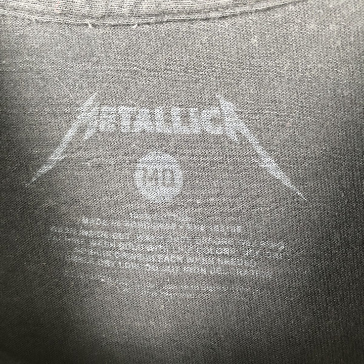 METALLICA Metallica Band T-shirt Band T Men's M size unclear black type Vintage Second Hand