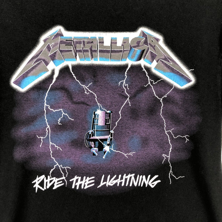 METALLICA Metallica Band T-shirt Band T Men's M size unclear black type Vintage Second Hand