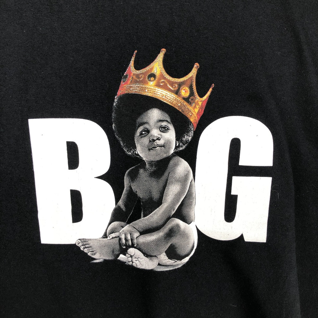 THE NOTORIUS BIG Notorious Big Rap T-shirt Rap T Men's XL size cotton black type Vintage Second Hand