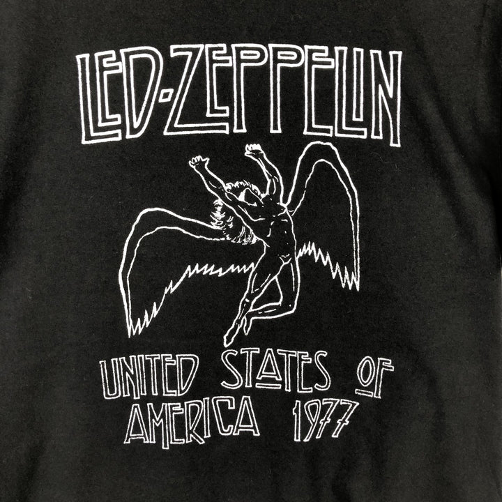 LED ZEPPELIN Led Zeppelin Band T-shirt Band T Men's L size cotton black type Vintage Second Hand