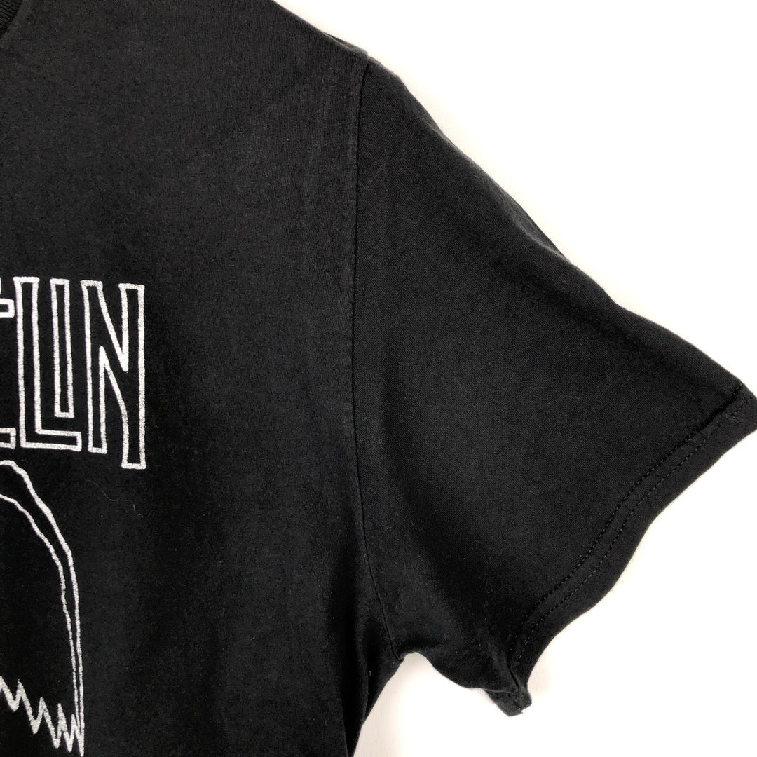 LED ZEPPELIN Led Zeppelin Band T-shirt Band T Men's L size cotton black type Vintage Second Hand