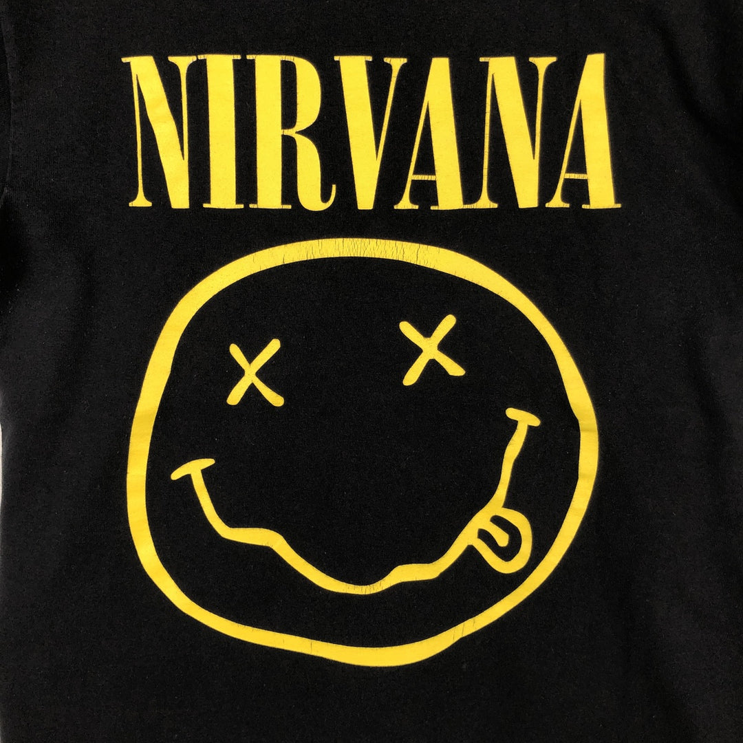 NIRVANA Nirvana Band T-shirt Band T Men's S size unclear black type Vintage Second Hand