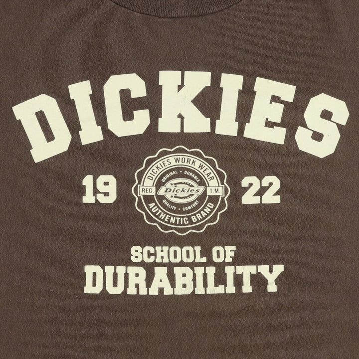 Dickies Short Sleeve Logo T-Shirt Men's XL cotton brown type Vintage Second Hand