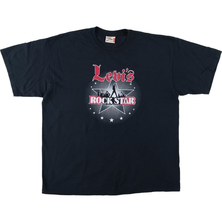 90s-00'S Levi's Short-Sleeve Logo T-Shirt, Men's Size XL (Equivalent), Vintage cotton black type Vintage Second Hand