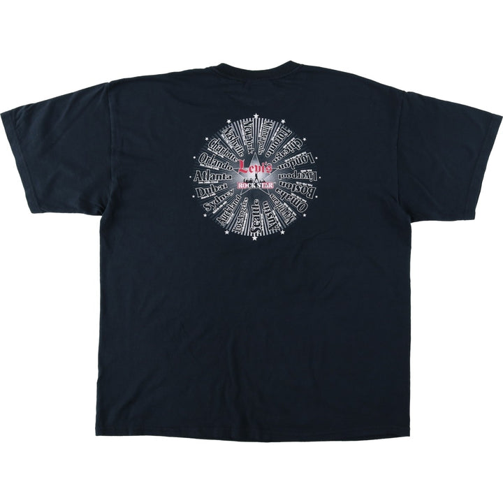 90s-00'S Levi's Short-Sleeve Logo T-Shirt, Men's Size XL (Equivalent), Vintage cotton black type Vintage Second Hand