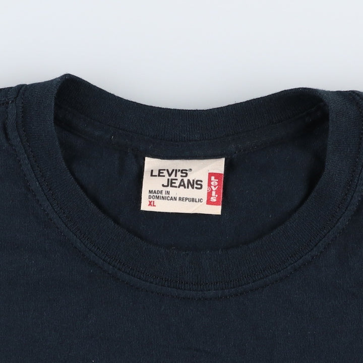 90s-00'S Levi's Short-Sleeve Logo T-Shirt, Men's Size XL (Equivalent), Vintage cotton black type Vintage Second Hand