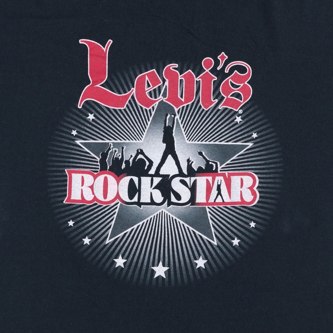 90s-00'S Levi's Short-Sleeve Logo T-Shirt, Men's Size XL (Equivalent), Vintage cotton black type Vintage Second Hand