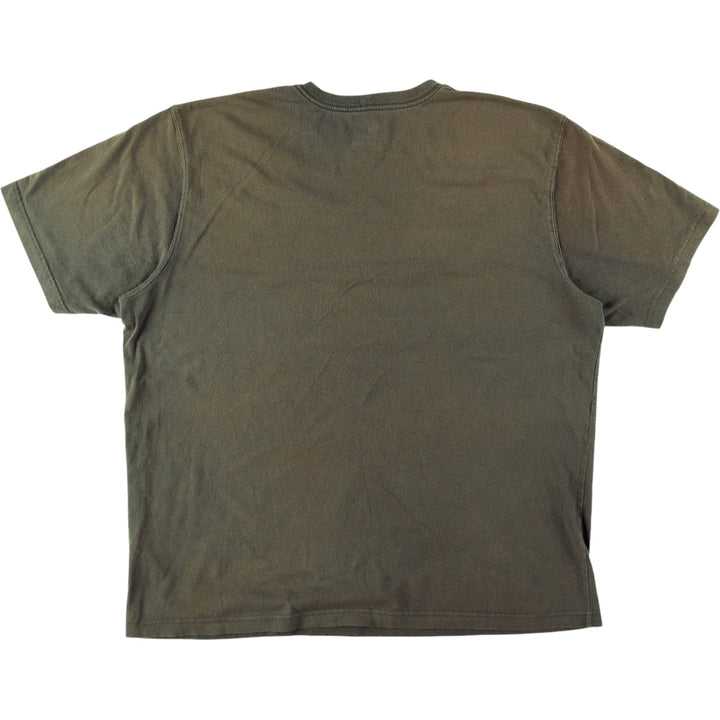 Carhartt short sleeve logo T-shirt, men's XL size cotton Khaki type Vintage Second Hand