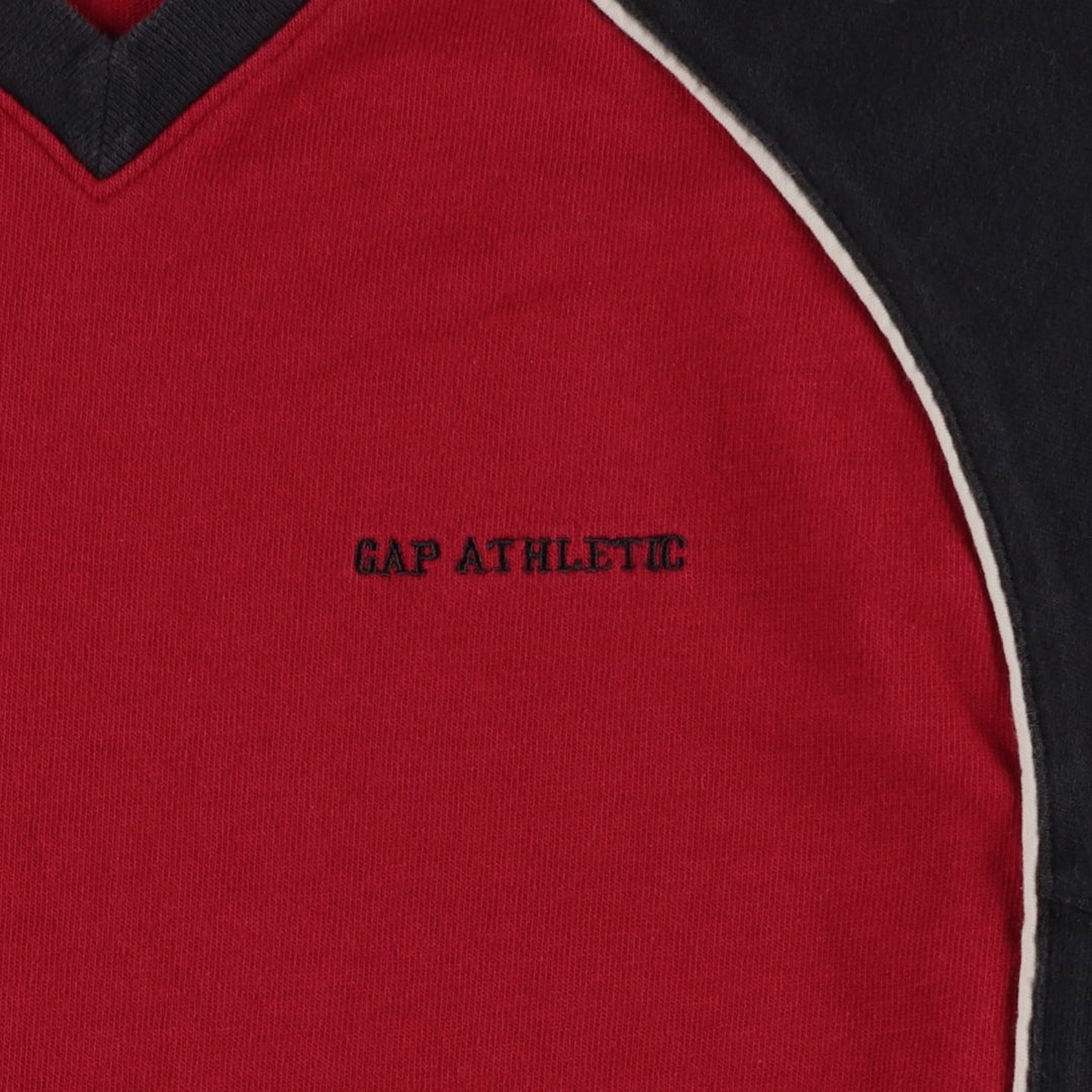90'S GAP Short-Sleeve V-Neck T-Shirt, Men's Size S (Equivalent), Vintage cotton red type Vintage Second Hand