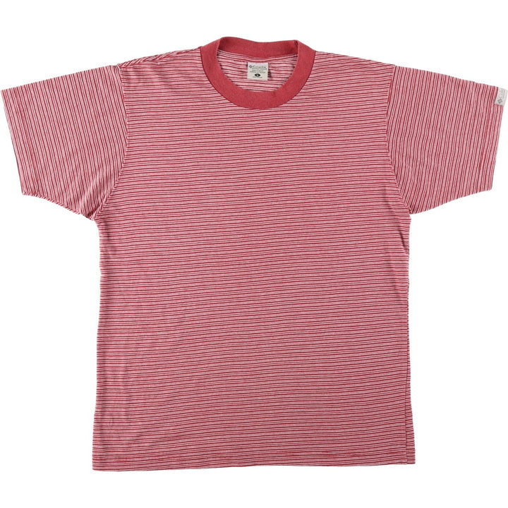 2000'S Columbia Short-Sleeve Striped T-Shirt, Men's Size M (approx.) unclear red type Vintage Second Hand