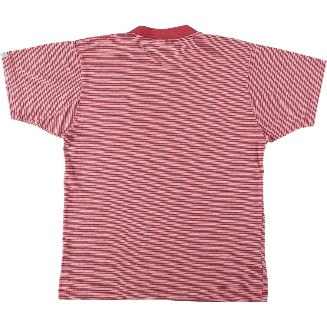 2000'S Columbia Short-Sleeve Striped T-Shirt, Men's Size M (approx.) unclear red type Vintage Second Hand