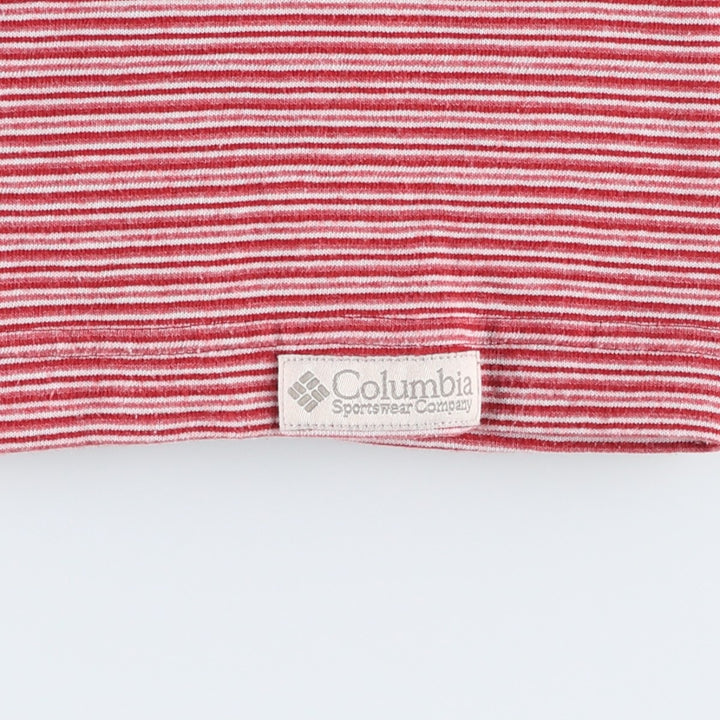 2000'S Columbia Short-Sleeve Striped T-Shirt, Men's Size M (approx.) unclear red type Vintage Second Hand