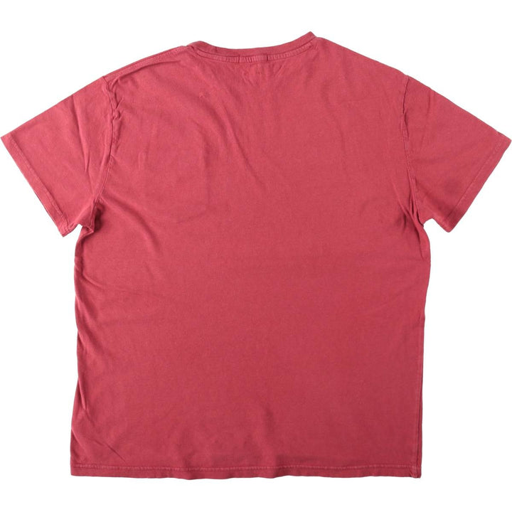 Ralph Lauren POLO RALPH LAUREN CLASSIC FIT Short-Sleeve T-Shirt with One-Point Logo Pocket, Men's Size M (approx.) cotton red type Vintage Second Hand