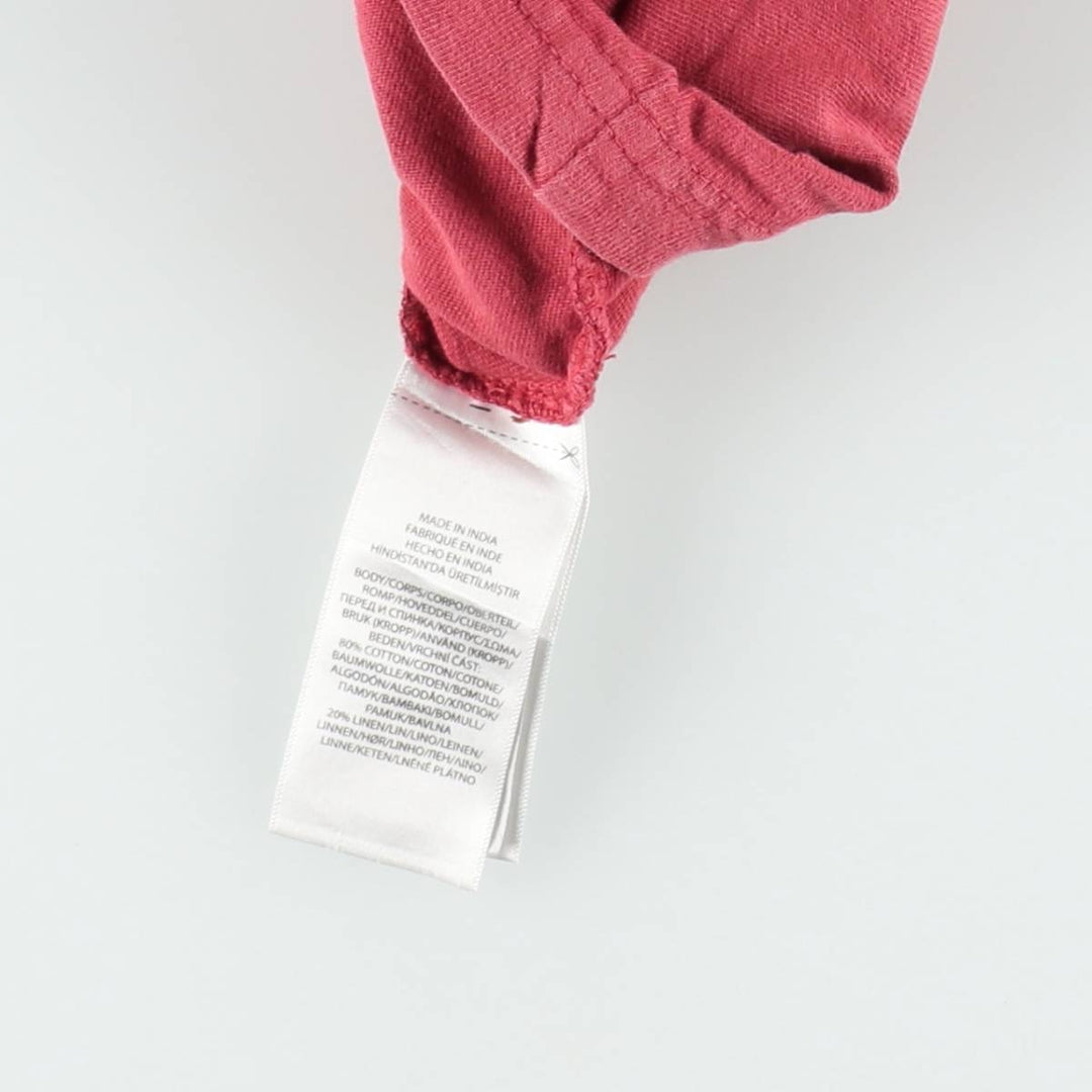 Ralph Lauren POLO RALPH LAUREN CLASSIC FIT Short-Sleeve T-Shirt with One-Point Logo Pocket, Men's Size M (approx.) cotton red type Vintage Second Hand