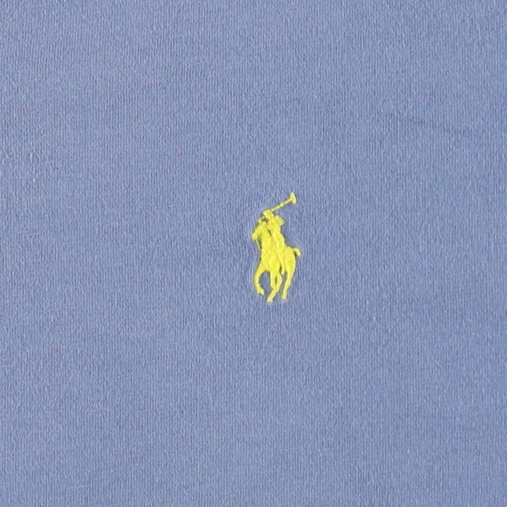 Ralph Lauren POLO by Ralph Lauren V-neck short-sleeved T-shirt with a single logo, men's size M (approx.) cotton blue type Vintage Second Hand
