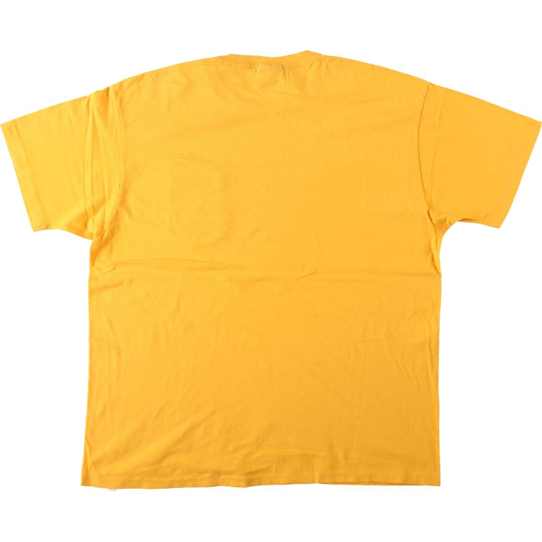 90'S Ralph Lauren POLO by Ralph Lauren Short-Sleeve T-Shirt with One-Point Logo Pocket, Made in USA, Men's Size L (approx.) cotton yellow type Vintage Second Hand