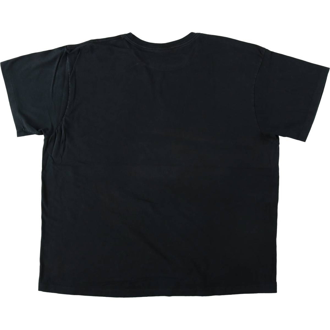 Ralph Lauren POLO by Ralph Lauren Short-Sleeve T-Shirt with One-Point Logo, Men's Size XL (approx.) cotton black type Vintage Second Hand