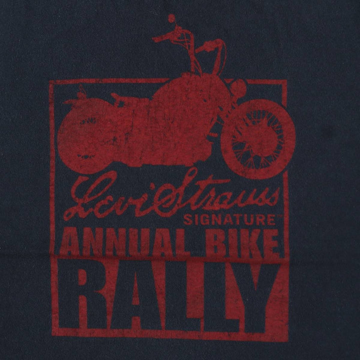 Levi's Signature Short-Sleeve Logo T-Shirt, Men's Size XL (approx.) cotton navy blue type Vintage Second Hand