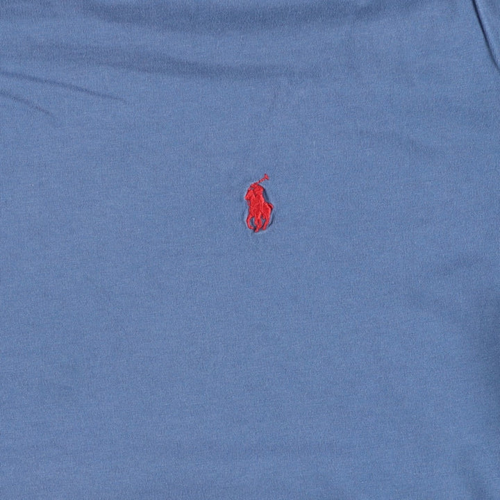 Ralph Lauren POLO by Ralph Lauren short sleeve one point logo T-shirt men's M size cotton Blue type light blue Vintage Second Hand