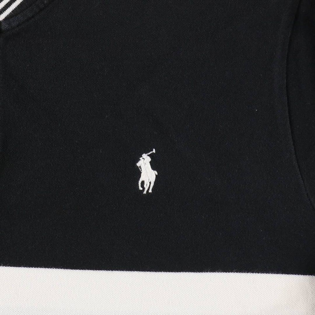 Ralph Lauren POLO RALPH LAUREN Henley neck short-sleeved logo T-shirt, men's size L (approx.) cotton black type Vintage Second Hand