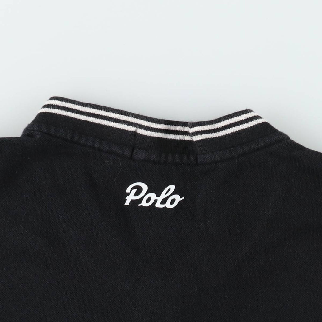 Ralph Lauren POLO RALPH LAUREN Henley neck short-sleeved logo T-shirt, men's size L (approx.) cotton black type Vintage Second Hand
