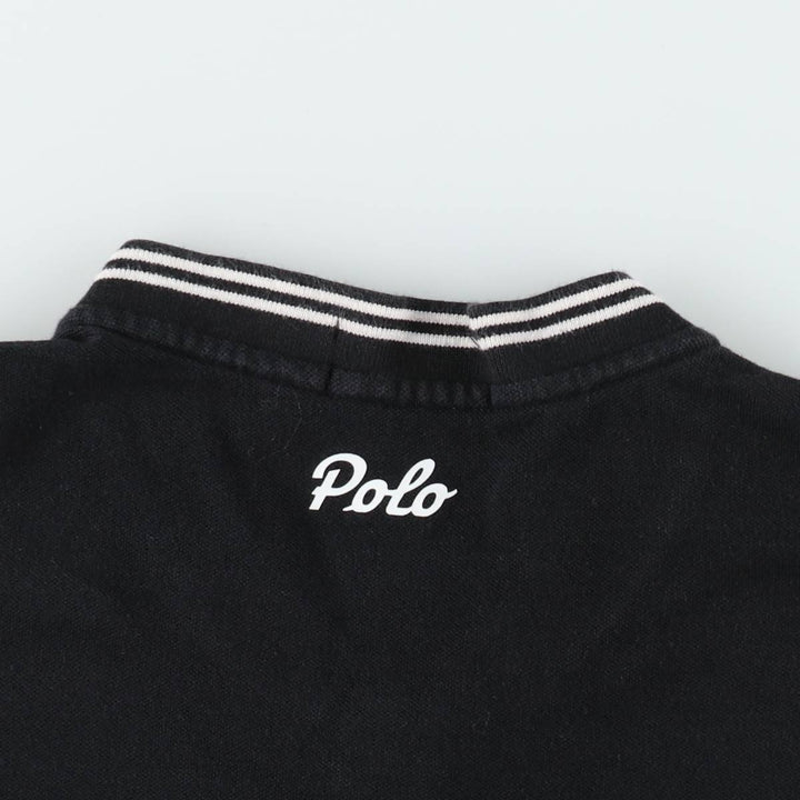 Ralph Lauren POLO RALPH LAUREN Henley neck short-sleeved logo T-shirt, men's size L (approx.) cotton black type Vintage Second Hand